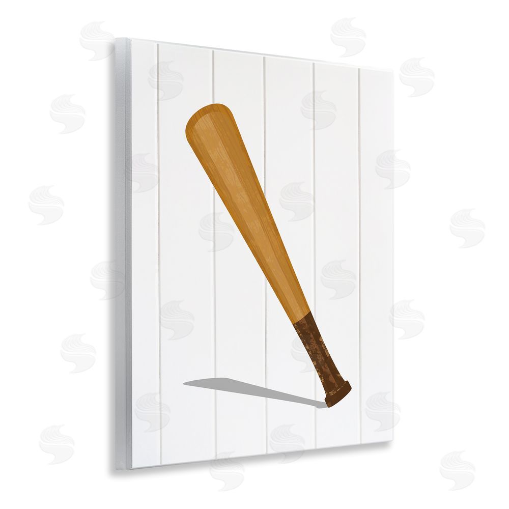 Christine Simpson Art Sporty Baseball Bat Wall Plaque Art Print