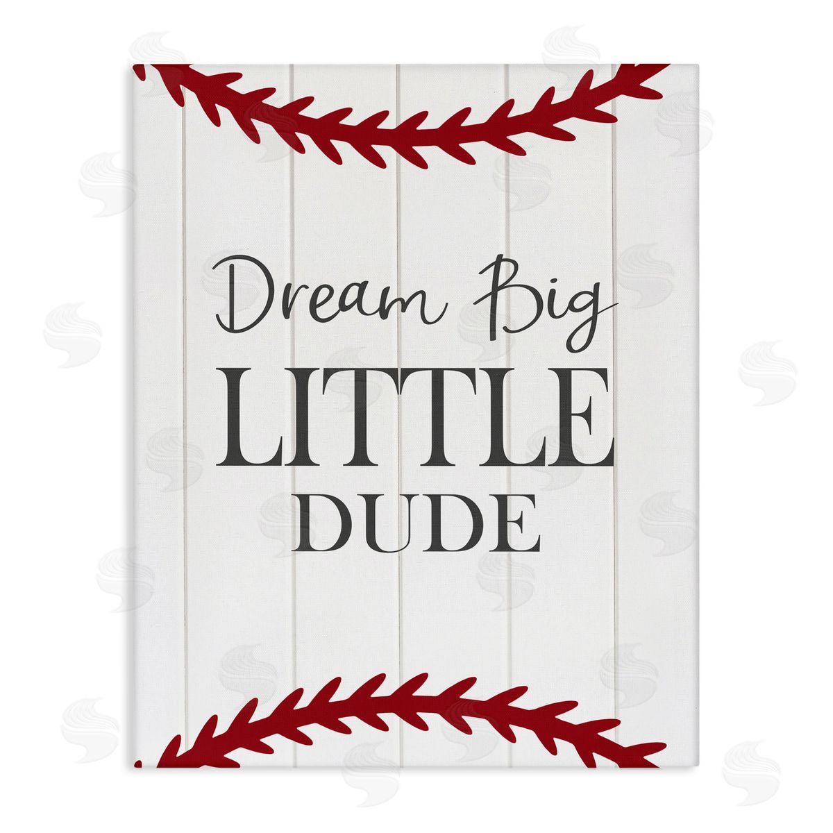 Christine Simpson Art Dream Big Baseball Motivation Canvas Wall Art Print