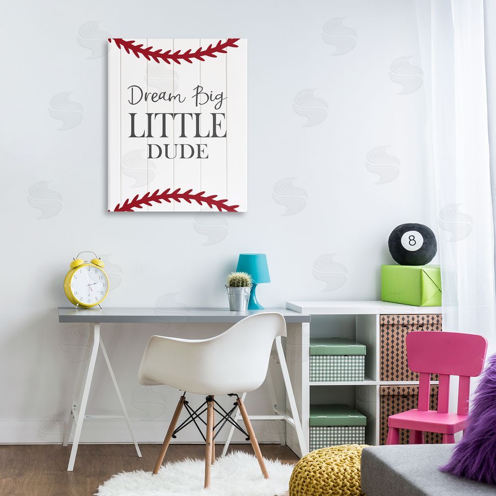 Christine Simpson Art Dream Big Baseball Motivation Canvas Art on Wall