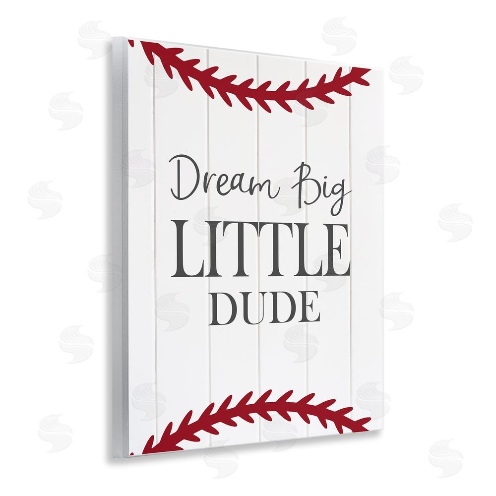 Christine Simpson Art Dream Big Baseball Motivation Wall Plaque Art Print