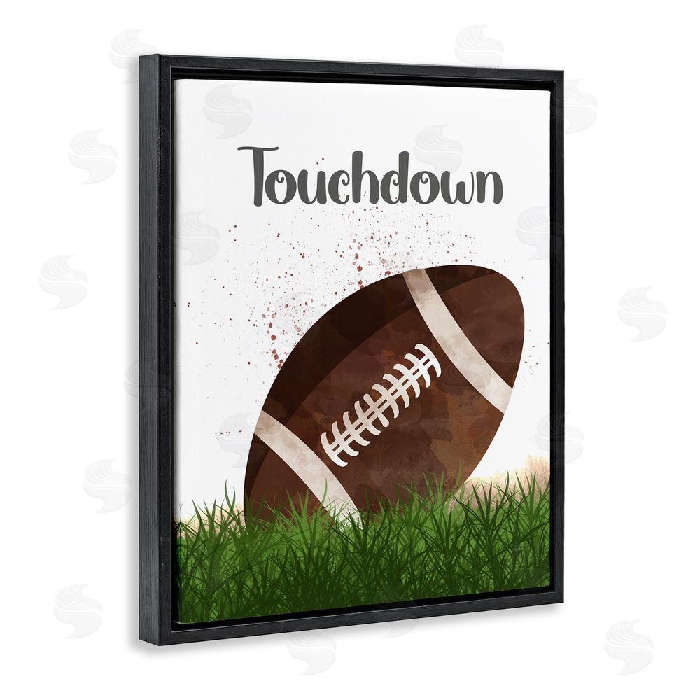 Christine Simpson Art Have A Ball Touchdown Black Floating Frame Canvas Wall Art Print