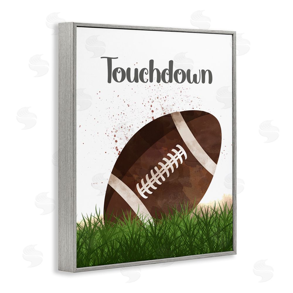 Christine Simpson Art Have A Ball Touchdown Gray Framed Giclee Wall Art Print