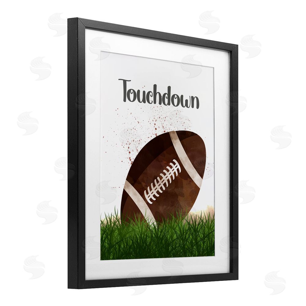 Christine Simpson Art Have A Ball Touchdown Black Framed Print Under Glass with White Mat Wall Art