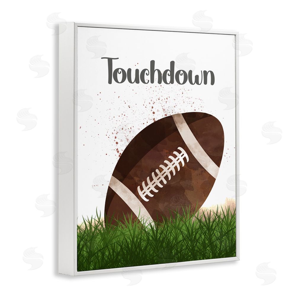 Christine Simpson Art Have A Ball Touchdown White Framed Giclee Wall Art Print