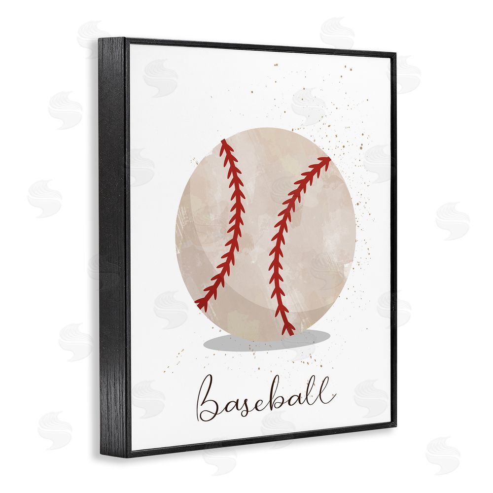 Christine Simpson Art Let's Play Ball Baseball Black Framed Giclee Wall Art Print