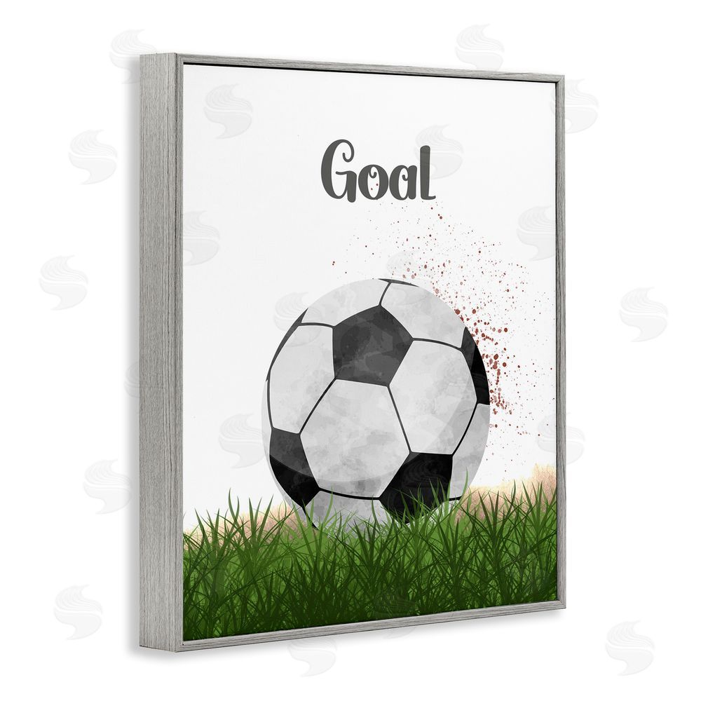Christine Simpson Art Have A Ball Goal Gray Framed Giclee Wall Art Print