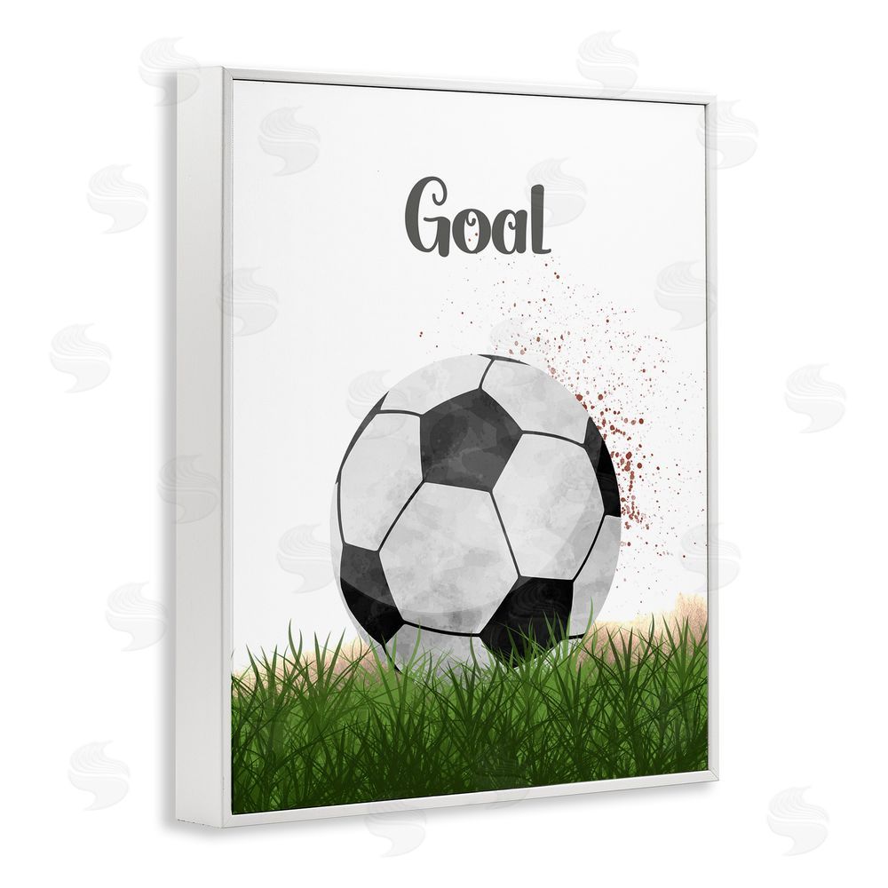 Christine Simpson Art Have A Ball Goal White Framed Giclee Wall Art Print