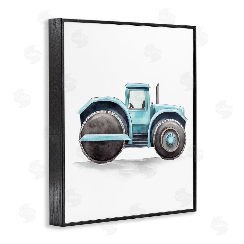 Christine Simpson Art Working Trucks Tractor Black Framed Giclee Wall Art Print