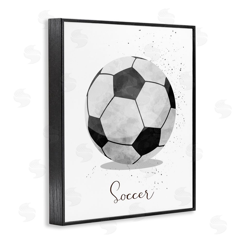 Christine Simpson Art Let's Play Ball Soccer Black Framed Giclee Wall Art Print
