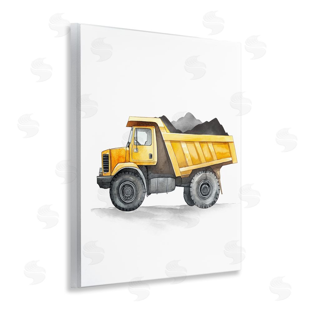 Christine Simpson Art Working Trucks Dump Vehicle Wall Plaque Art Print