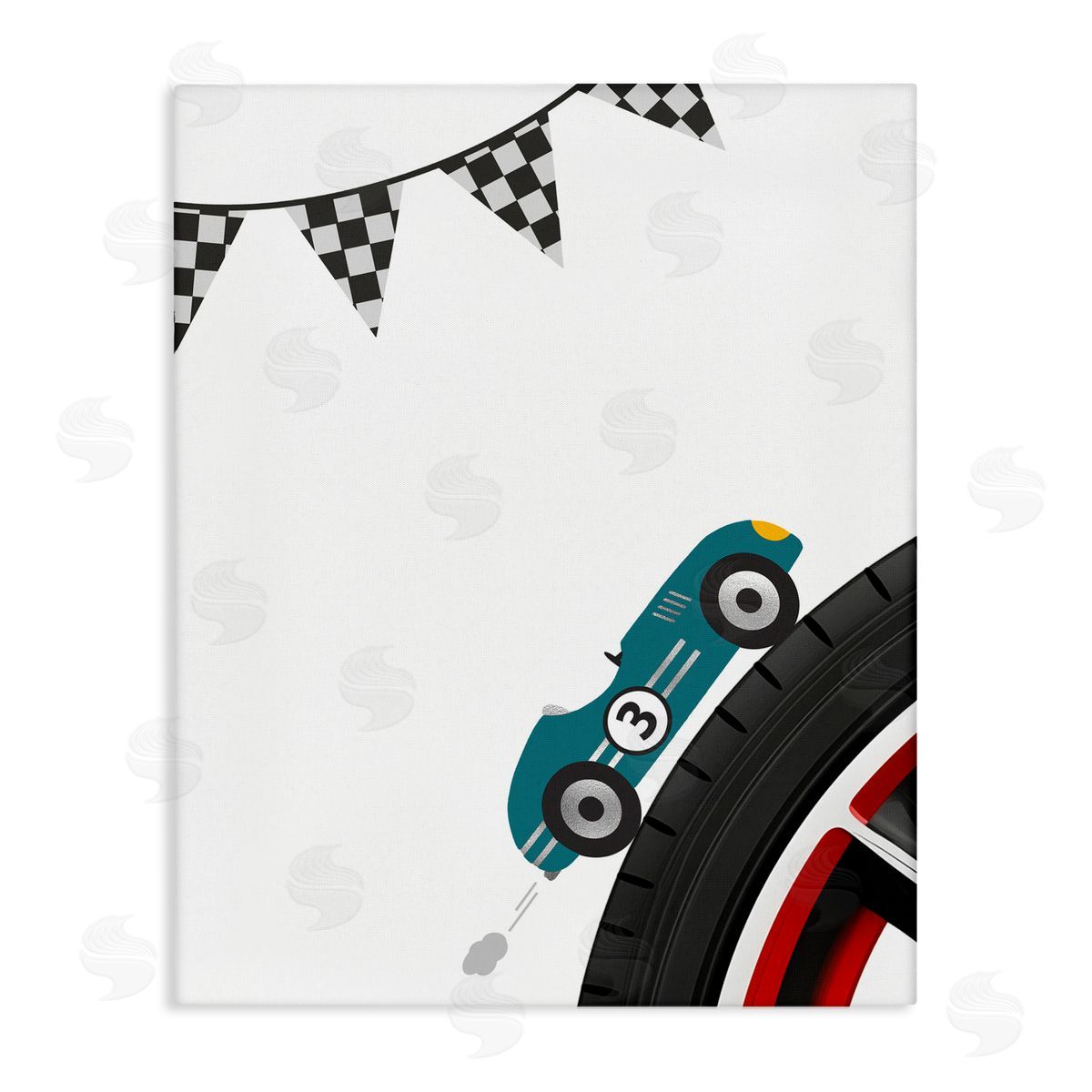 Christine Simpson Art Fast Lane Racecar Canvas Wall Art Print