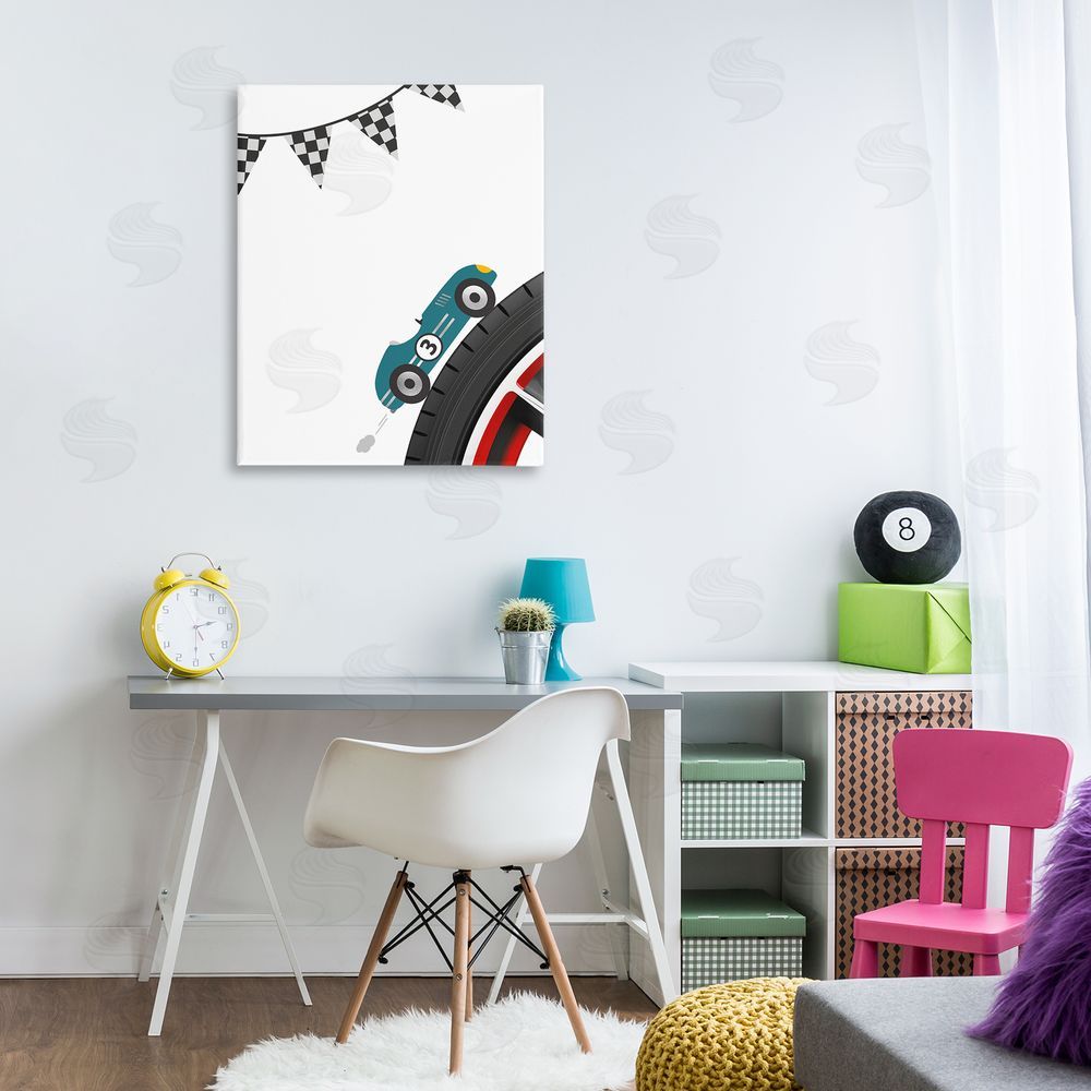 Christine Simpson Art Fast Lane Racecar Canvas Art on Wall