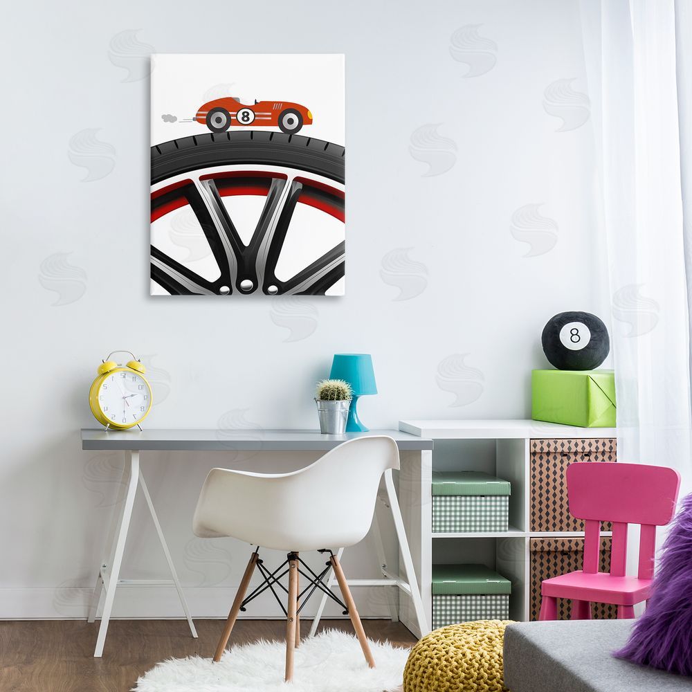Christine Simpson Art Sport Fast Lane Racecar Canvas Art on Wall