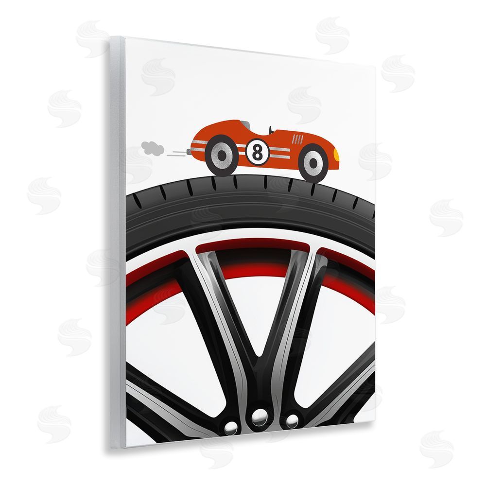 Christine Simpson Art Sport Fast Lane Racecar Wall Plaque Art Print