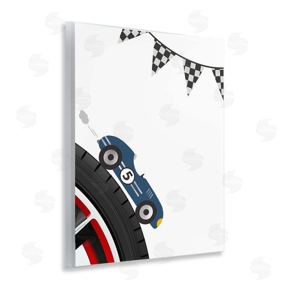 Christine Simpson Art Vintage Fast Lane Racecar Wall Plaque Art Print