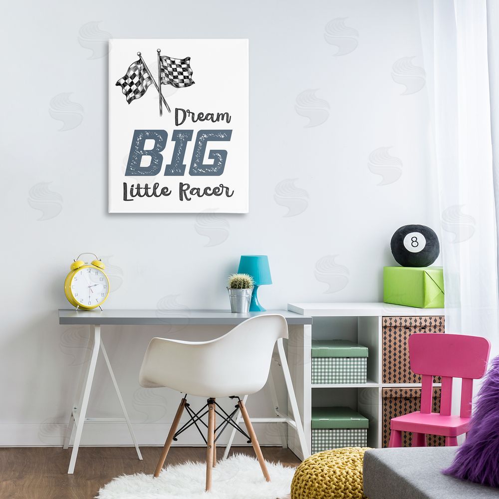 Christine Simpson Art Dream Big Little Racer Canvas Art on Wall