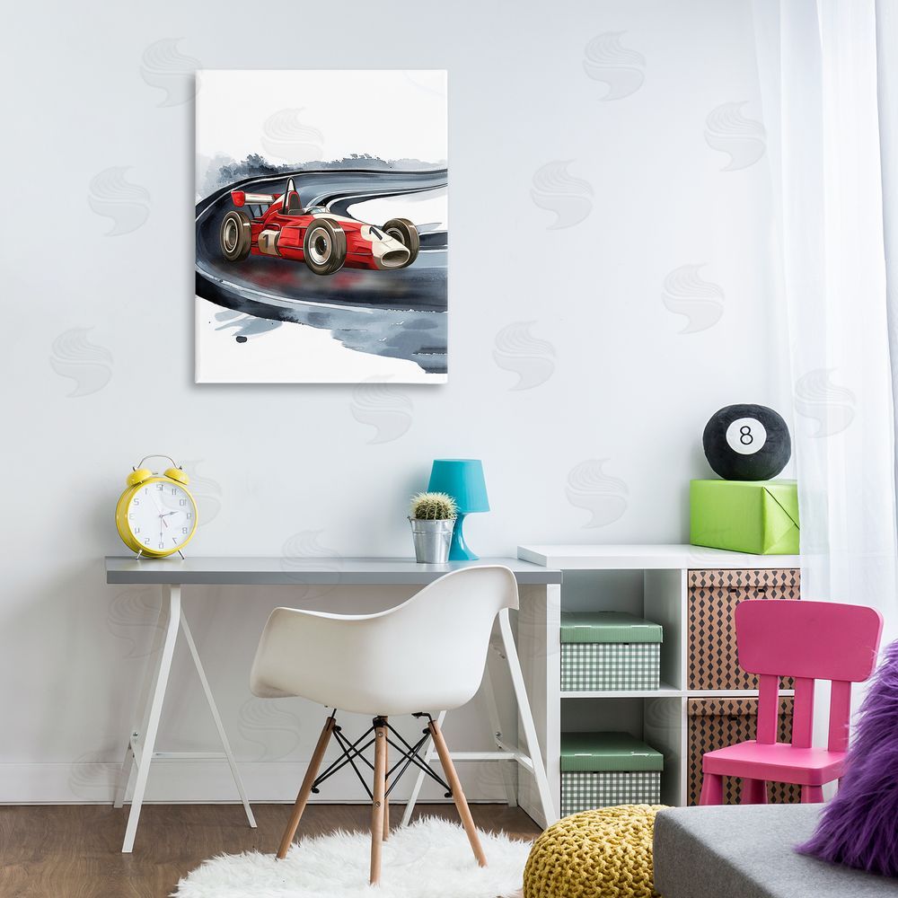 Christine Simpson Art Race Day F1 Car Canvas Art on Wall