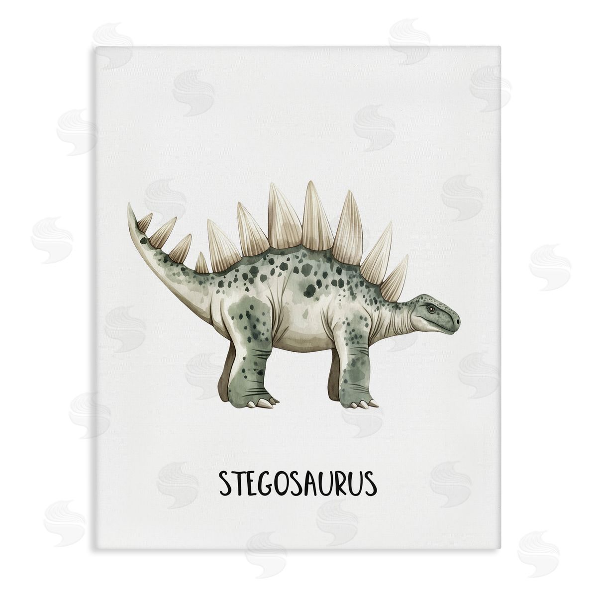 Christine Simpson Art Meet The Stegosaurus Canvas Wall Art Print