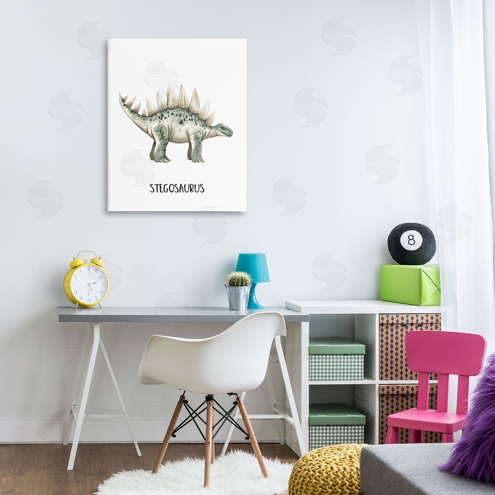 Christine Simpson Art Meet The Stegosaurus Canvas Art on Wall