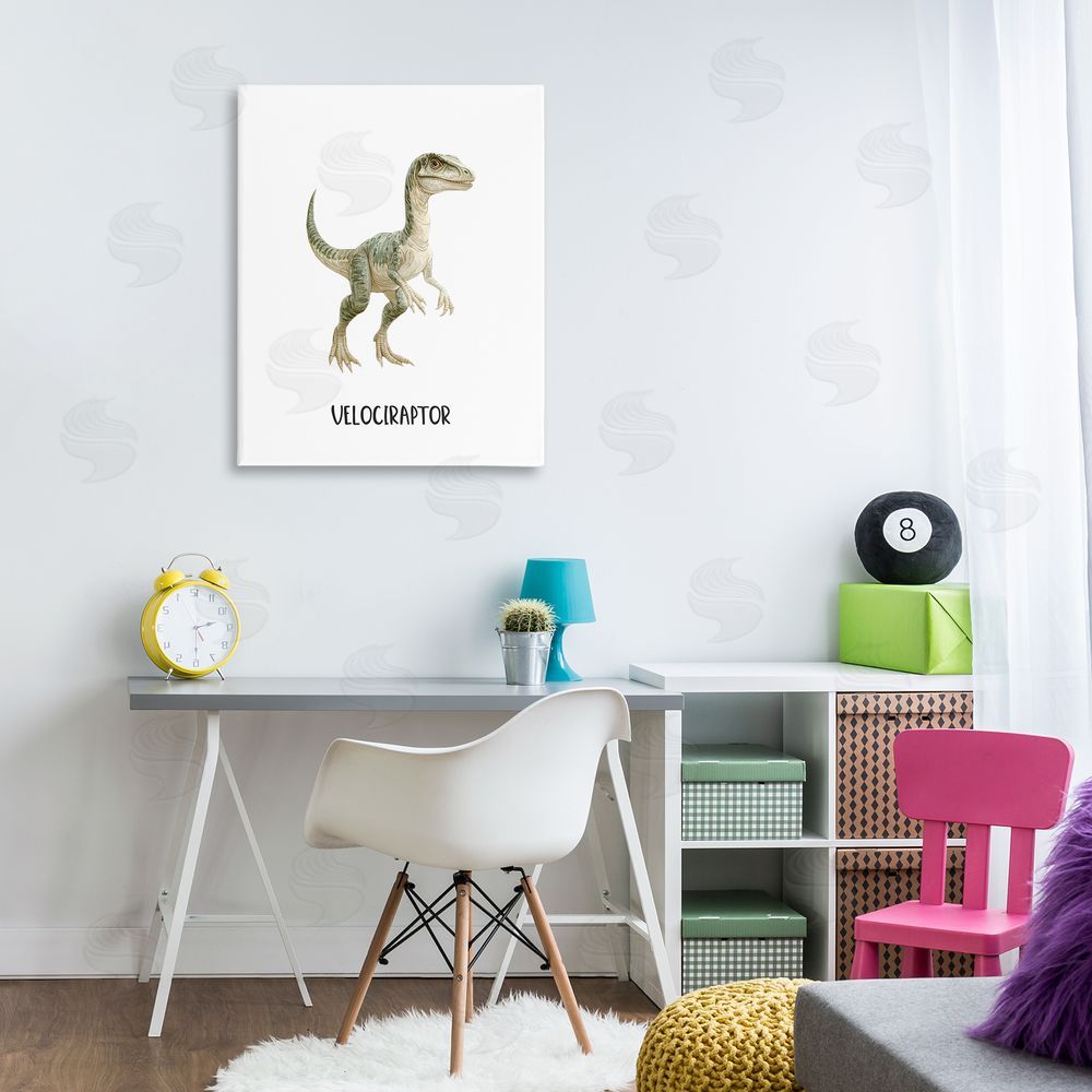 Christine Simpson Art Meet The Velociraptor Canvas Art on Wall