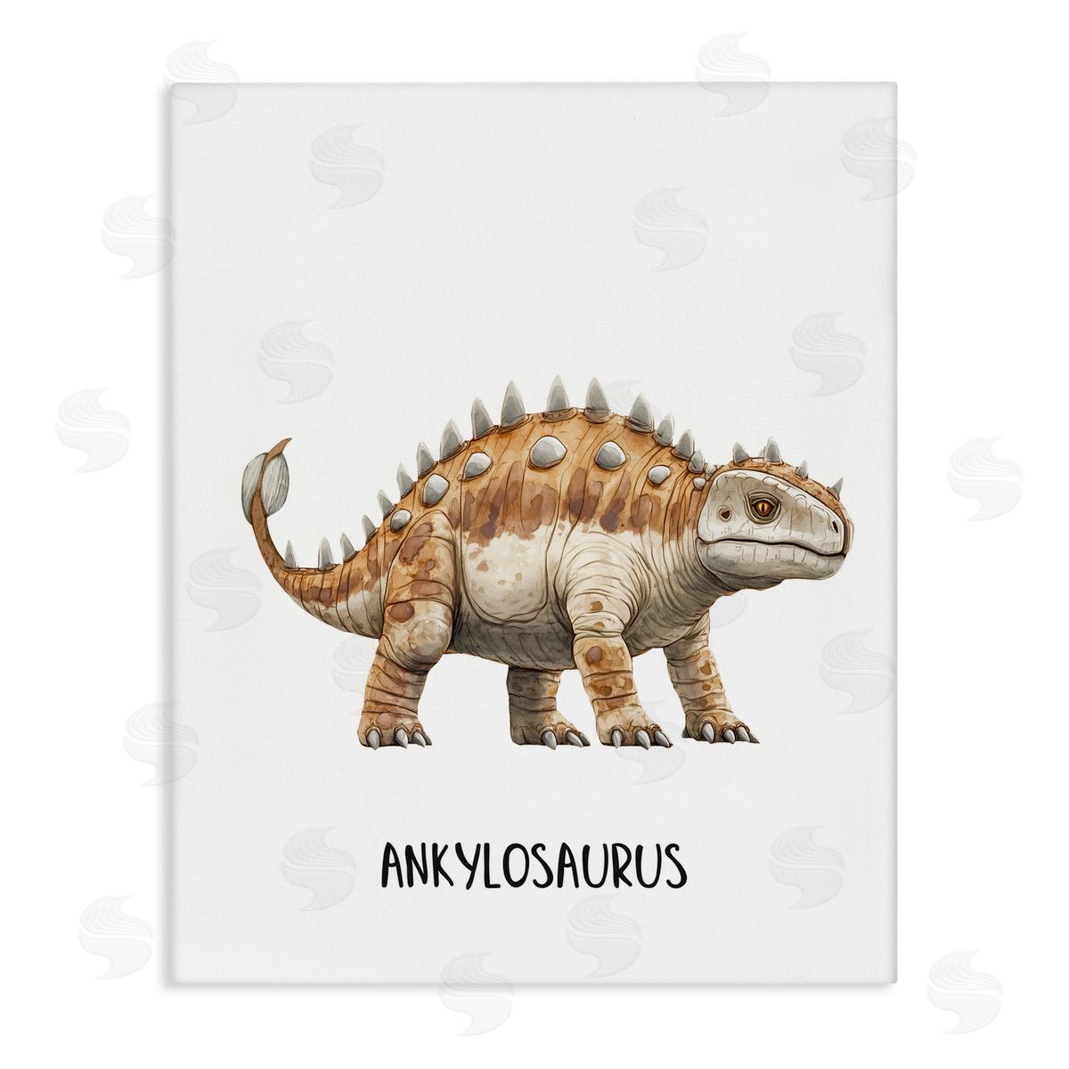 Christine Simpson Art Meet The Ankylosaurus Canvas Wall Art Print