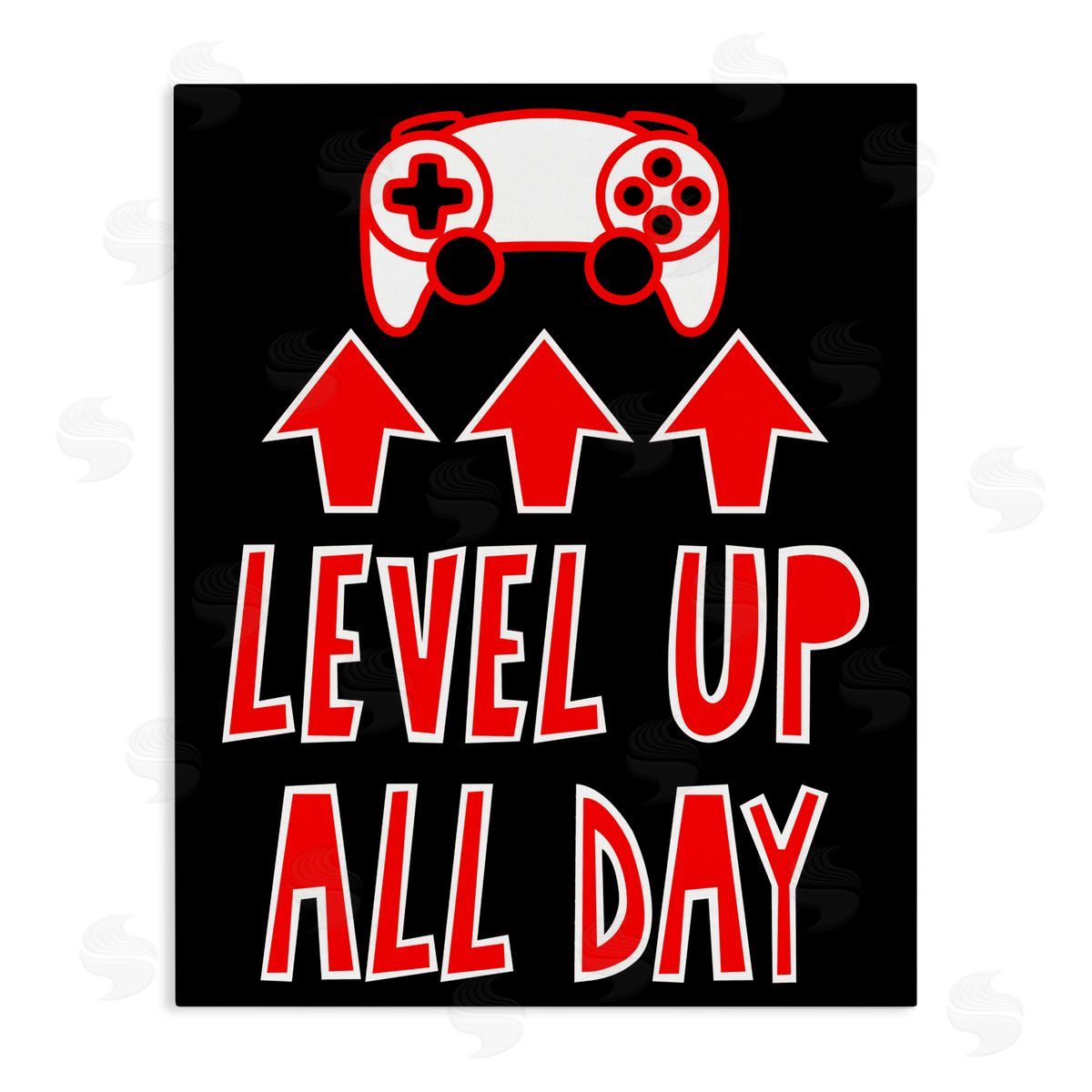 Marcus Prime Level Up All Day Gamer Canvas Wall Art Print