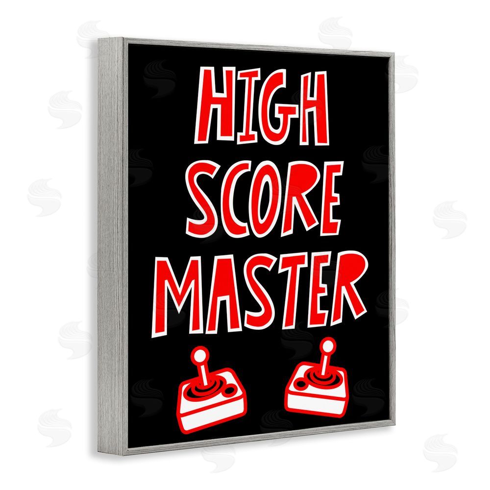 Marcus Prime High Score Master Gamer Gray Framed Giclee Wall Art Print