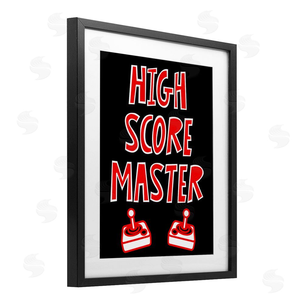 Marcus Prime High Score Master Gamer Black Framed Print Under Glass with White Mat Wall Art