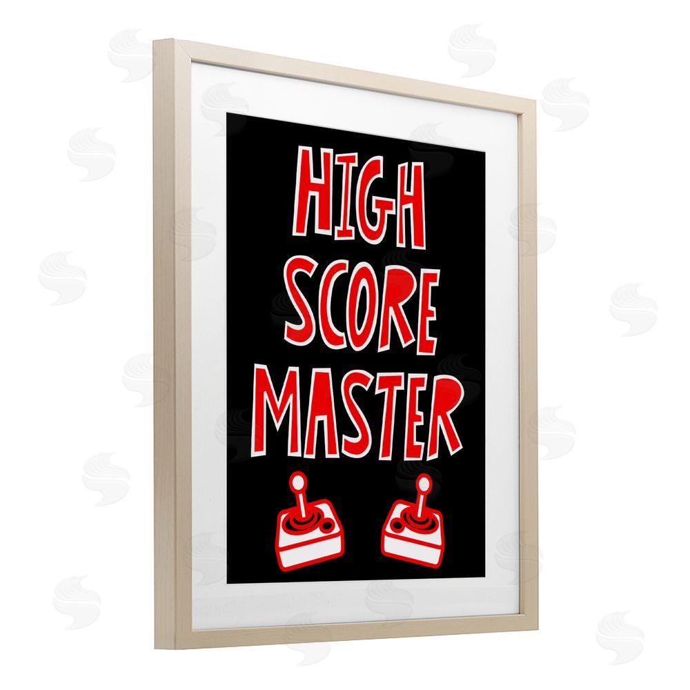 Marcus Prime High Score Master Gamer Birch Framed Print Under Glass with White Mat Wall Art