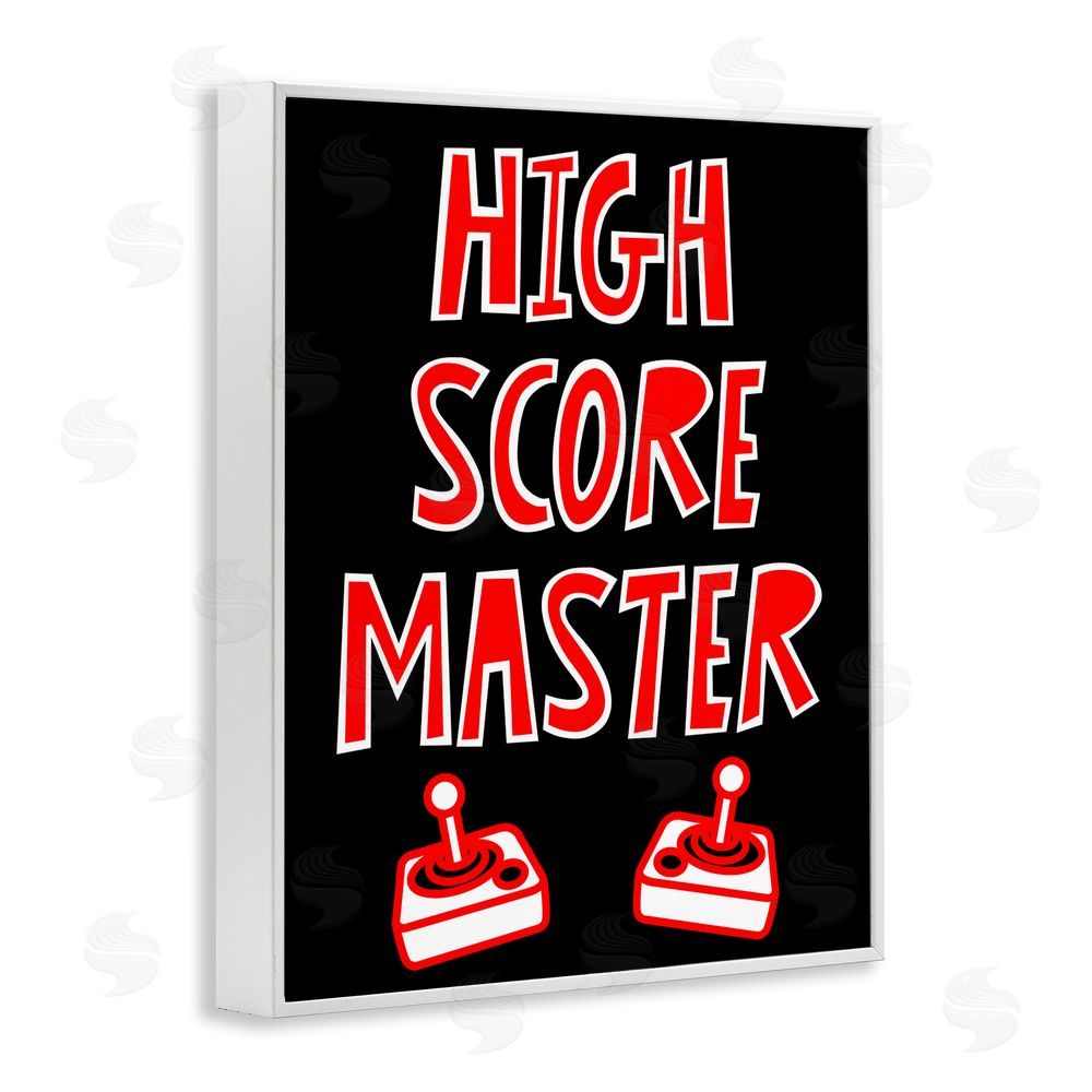 Marcus Prime High Score Master Gamer White Framed Giclee Wall Art Print