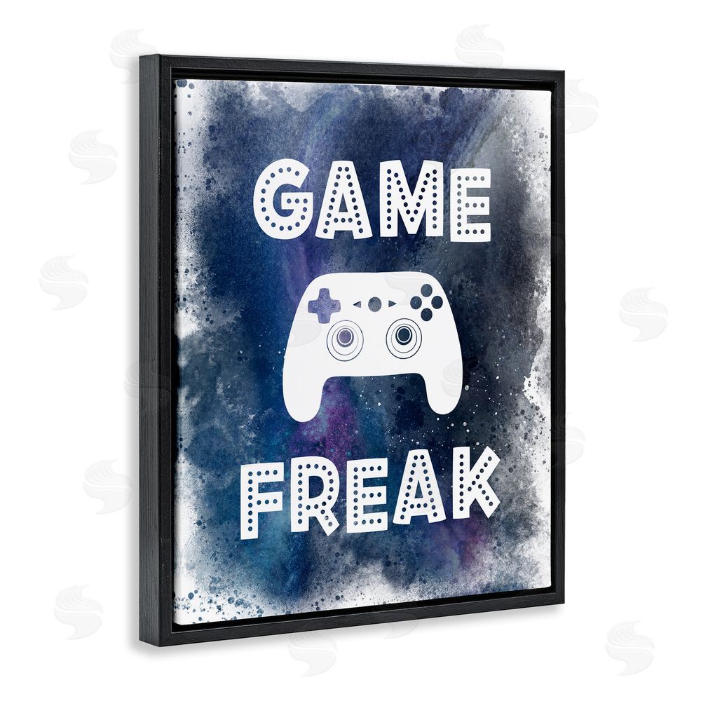 Marcus Prime Game Freak Splash Black Floating Frame Canvas Wall Art Print