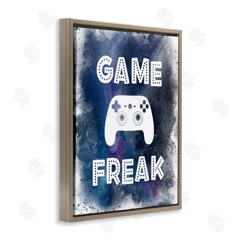 Marcus Prime Game Freak Splash Brown Floating Frame Canvas Wall Art Print