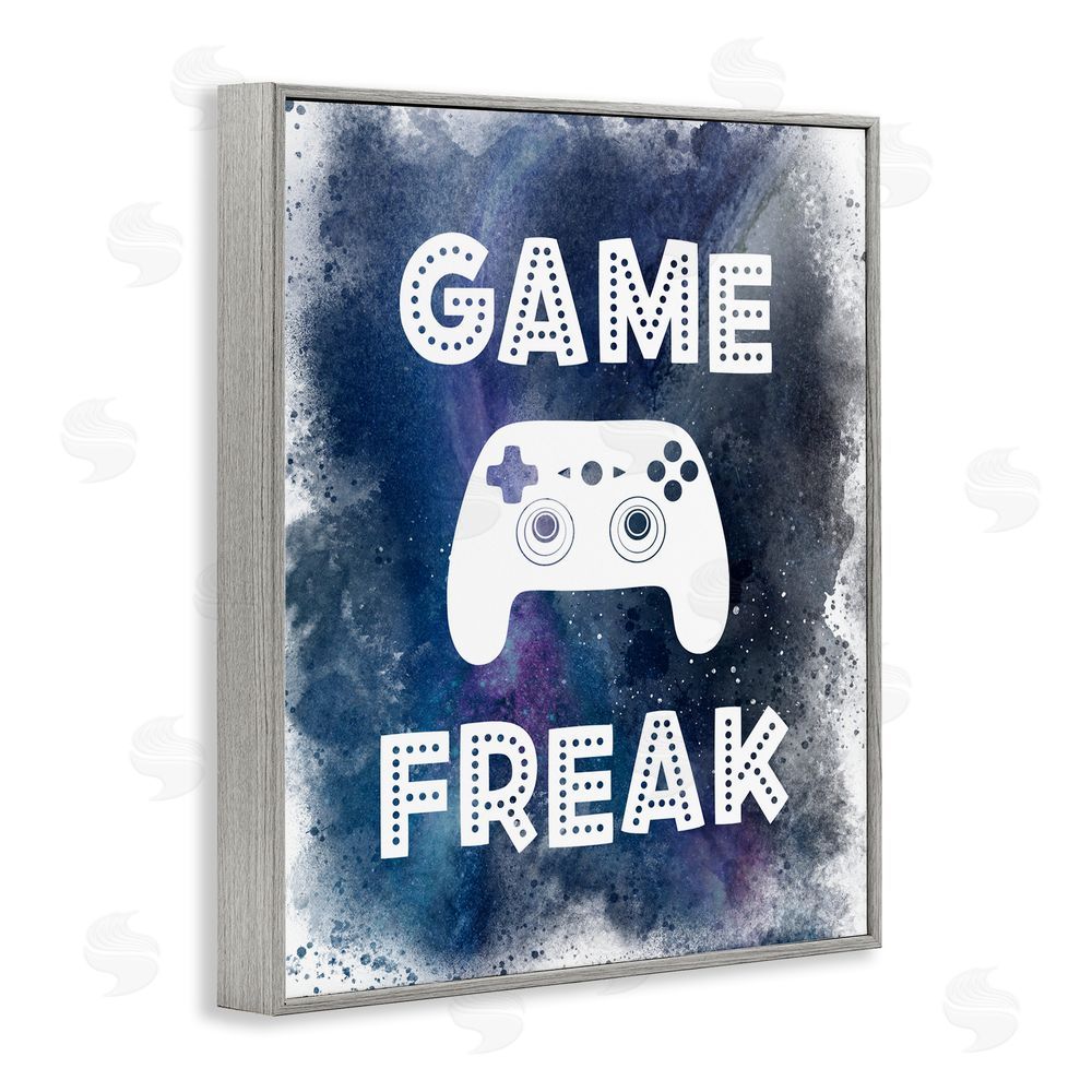 Marcus Prime Game Freak Splash Gray Framed Giclee Wall Art Print