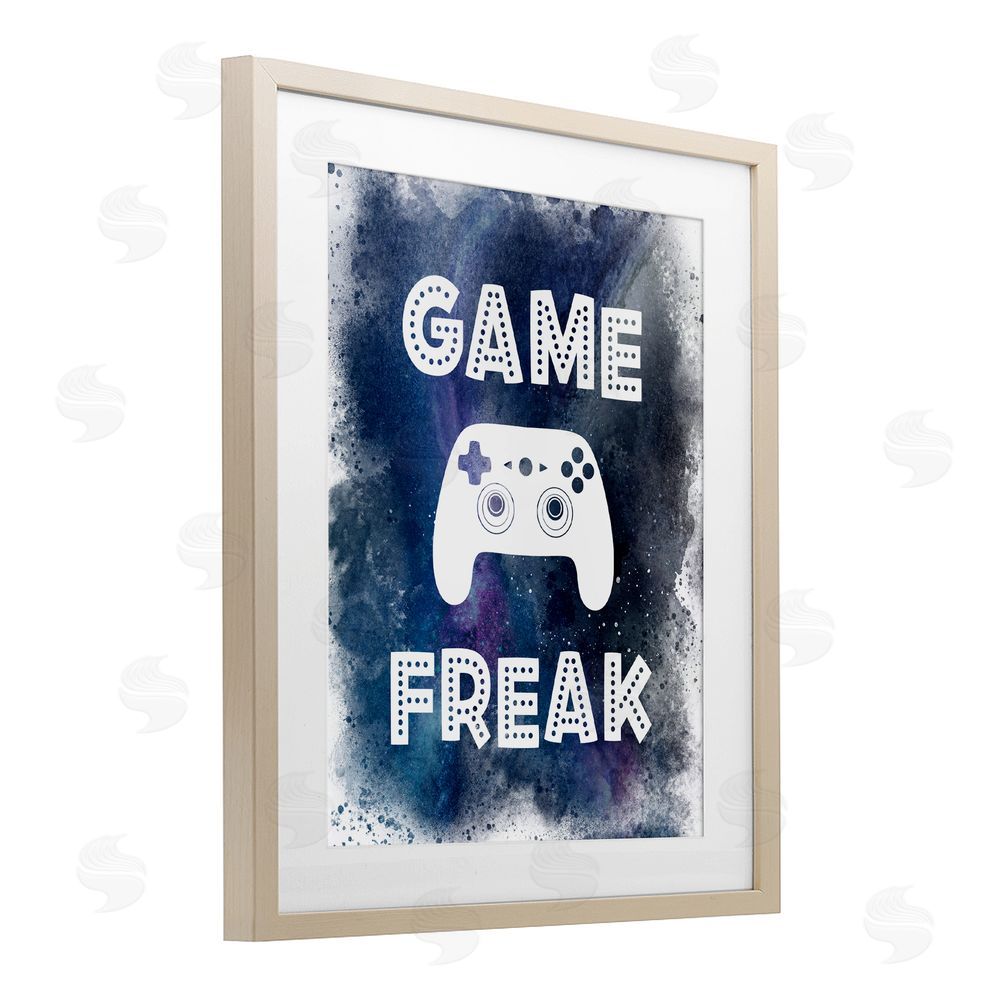 Marcus Prime Game Freak Splash Birch Framed Print Under Glass with White Mat Wall Art