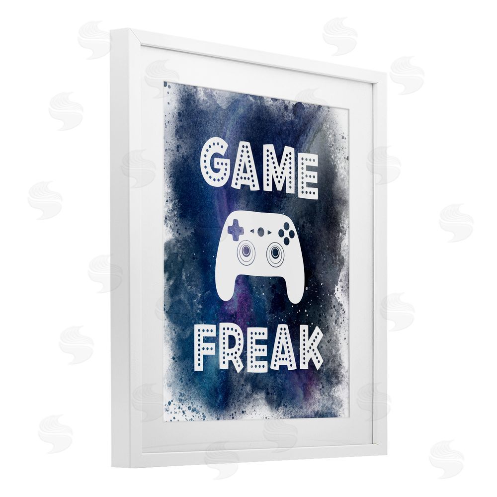 Marcus Prime Game Freak Splash White Framed Print Under Glass with Mat Wall Art