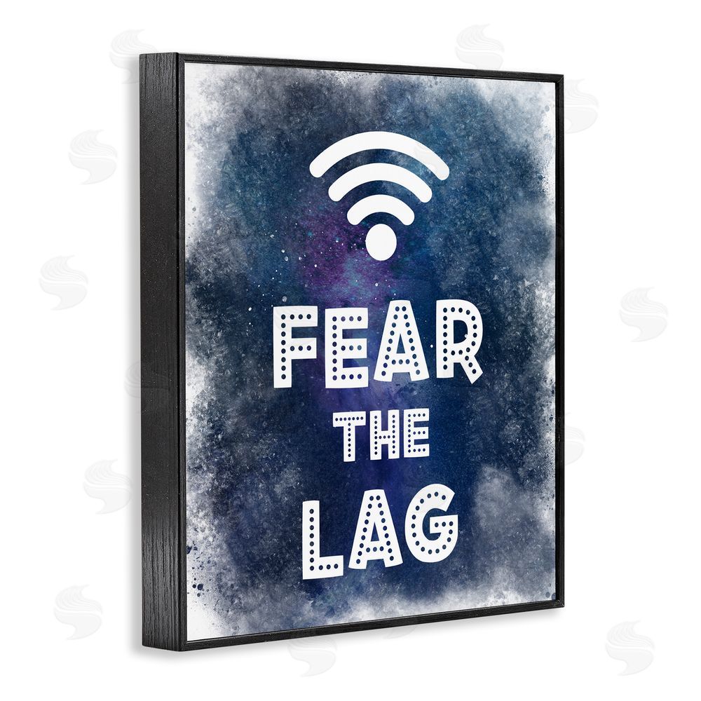 Marcus Prime Fear The Lag Gamer Splash Black Framed Giclee Wall Art Print