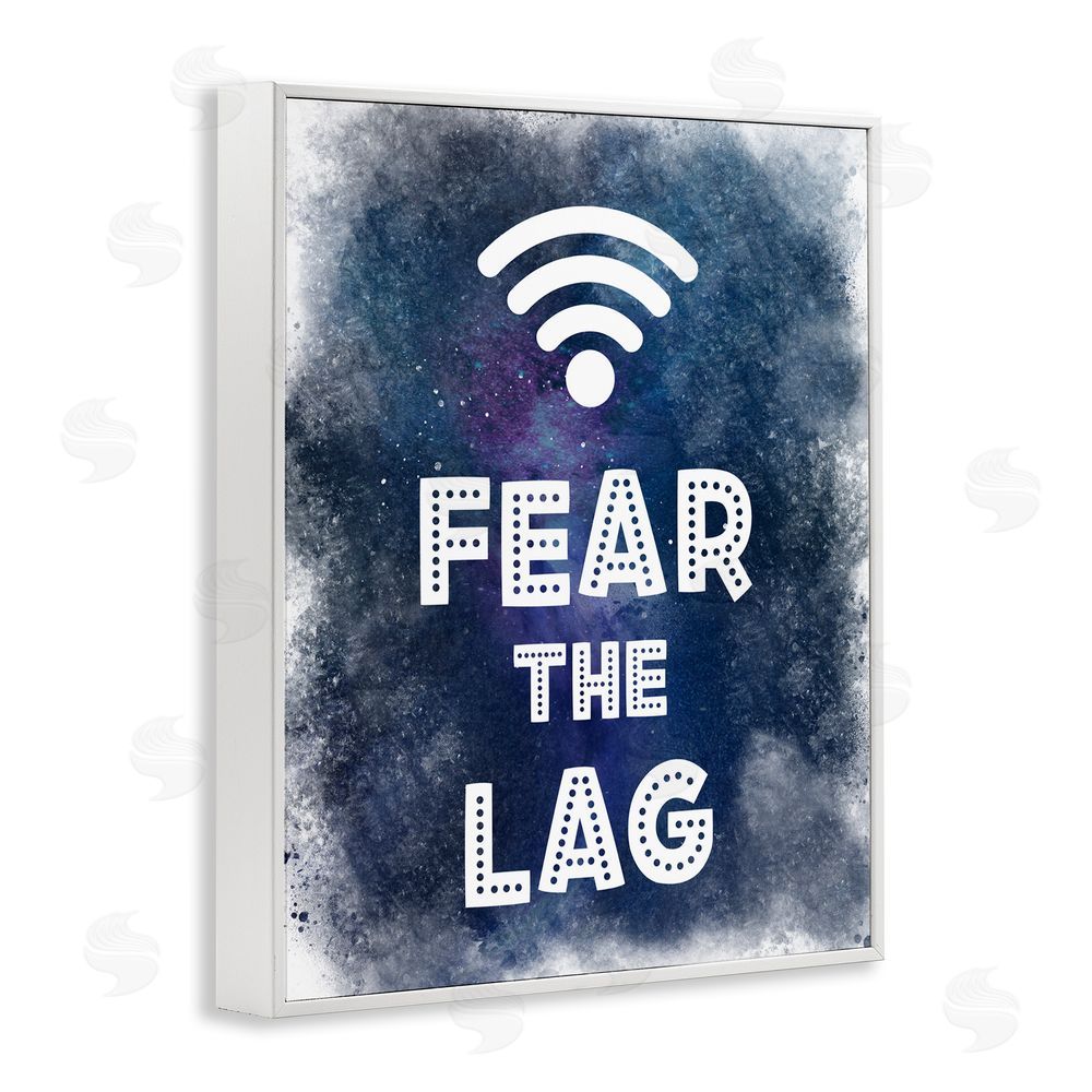 Marcus Prime Fear The Lag Gamer Splash White Framed Giclee Wall Art Print