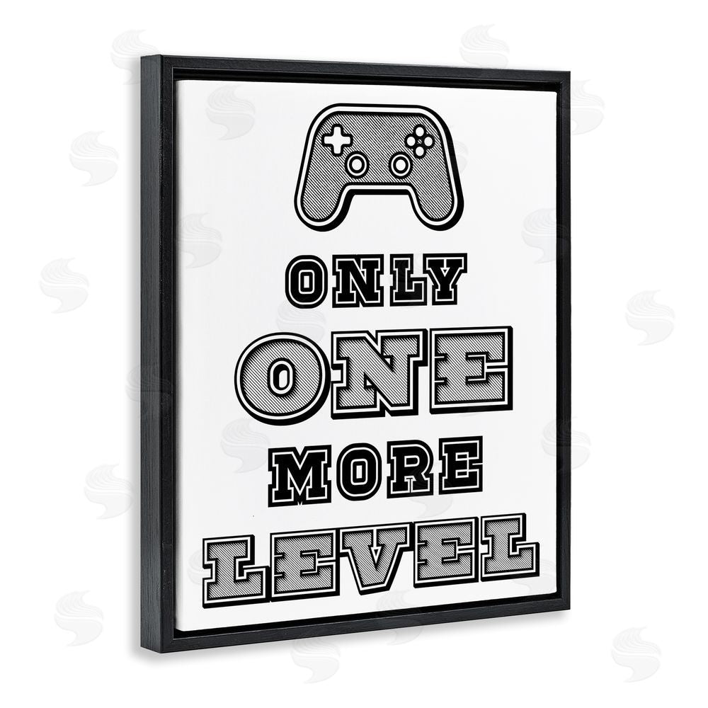 Marcus Prime One Level Motivational Gamer Black Floating Frame Canvas Wall Art Print