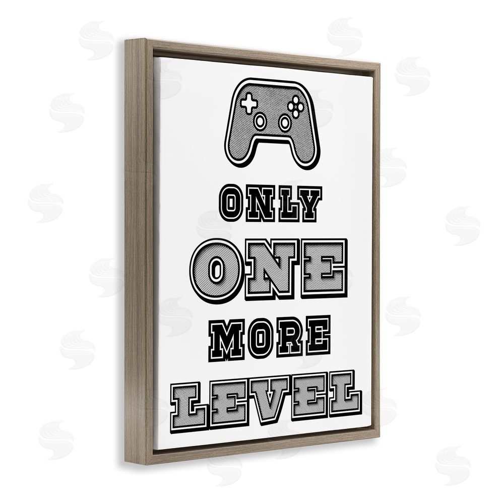 Marcus Prime One Level Motivational Gamer Brown Floating Frame Canvas Wall Art Print