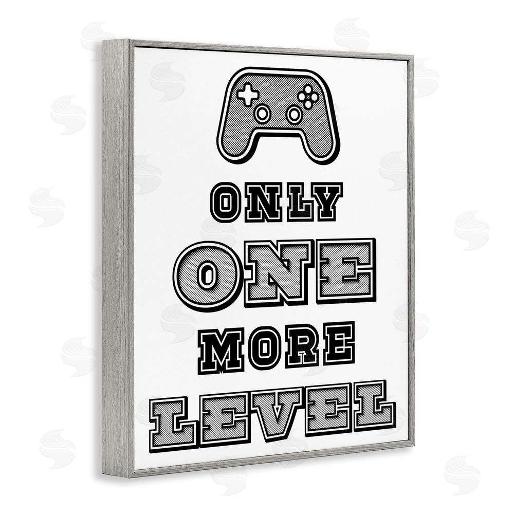 Marcus Prime One Level Motivational Gamer Gray Framed Giclee Wall Art Print