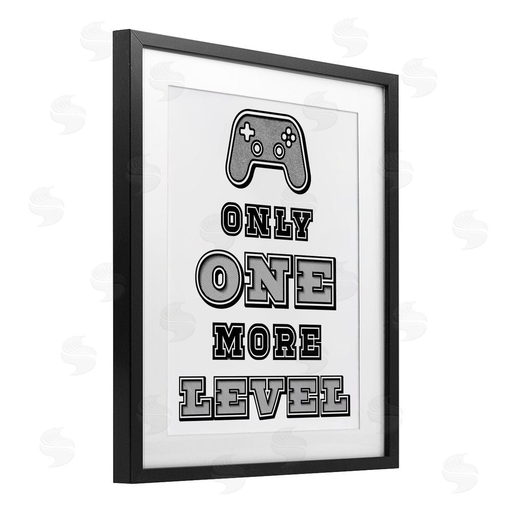Marcus Prime One Level Motivational Gamer Black Framed Print Under Glass with White Mat Wall Art