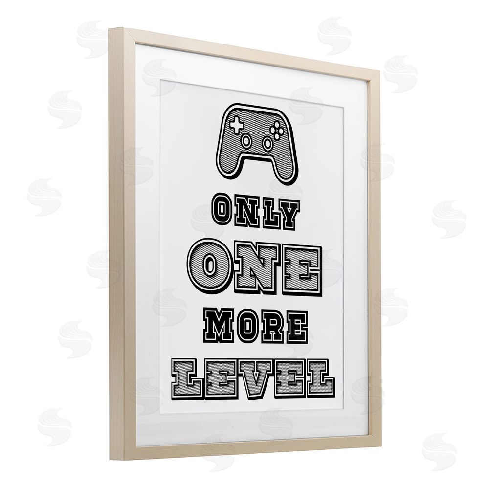 Marcus Prime One Level Motivational Gamer Birch Framed Print Under Glass with White Mat Wall Art