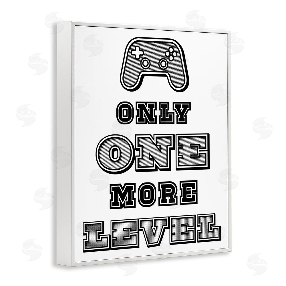 Marcus Prime One Level Motivational Gamer White Framed Giclee Wall Art Print