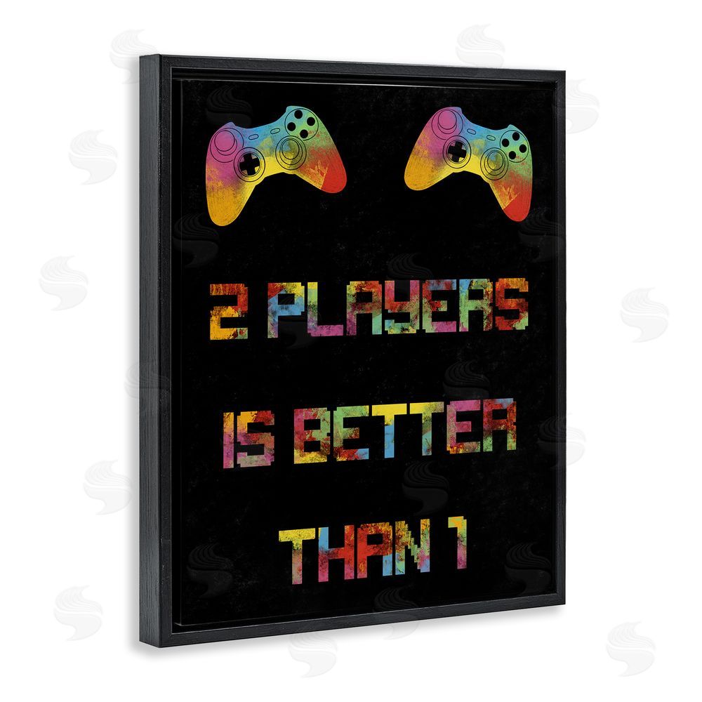 Marcus Prime 2 Players Better Than 1 Black Floating Frame Canvas Wall Art Print