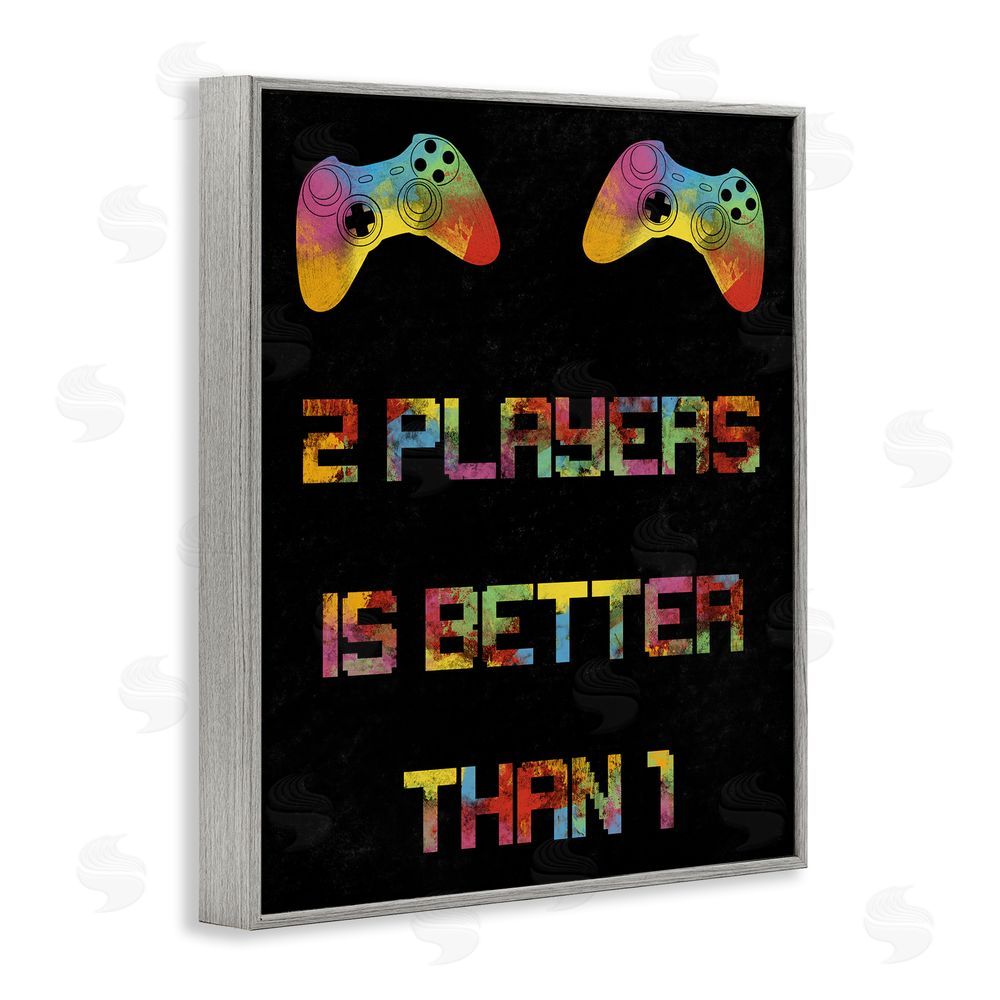 Marcus Prime 2 Players Better Than 1 Gray Framed Giclee Wall Art Print