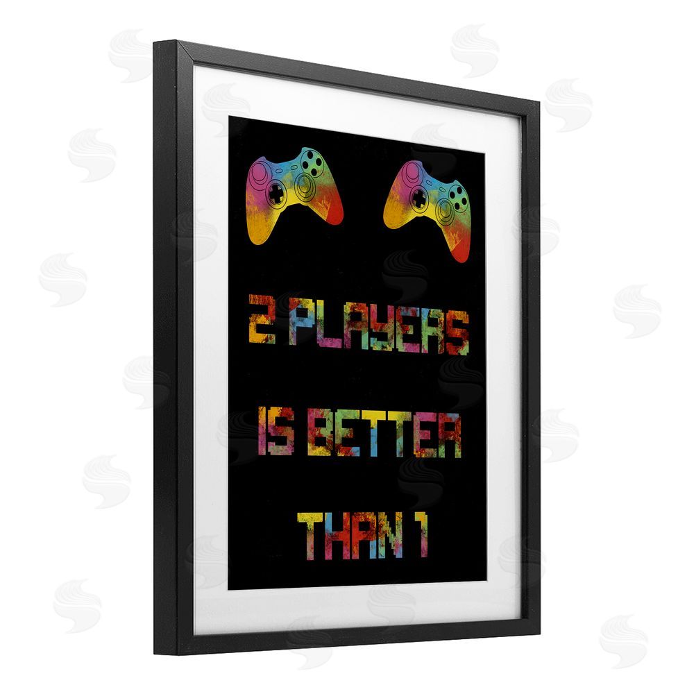 Marcus Prime 2 Players Better Than 1 Black Framed Print Under Glass with White Mat Wall Art