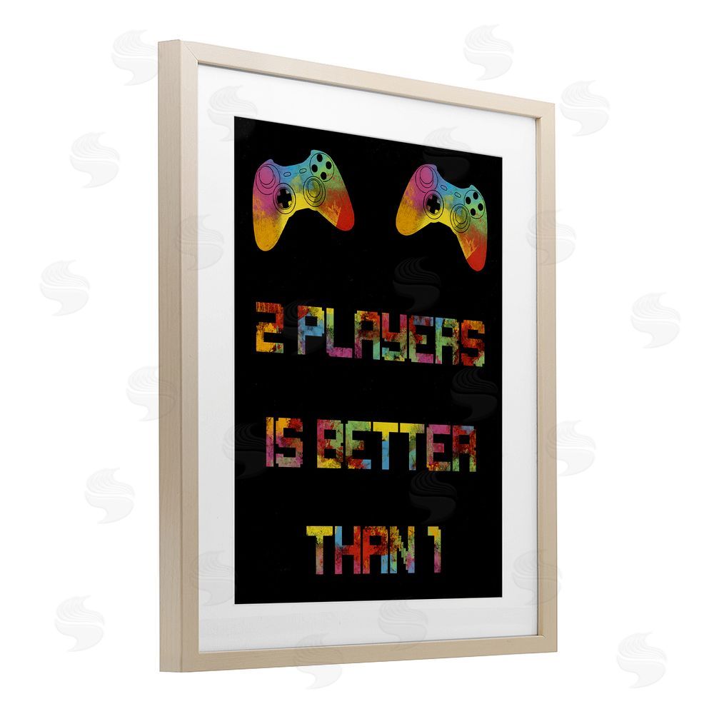Marcus Prime 2 Players Better Than 1 Birch Framed Print Under Glass with White Mat Wall Art