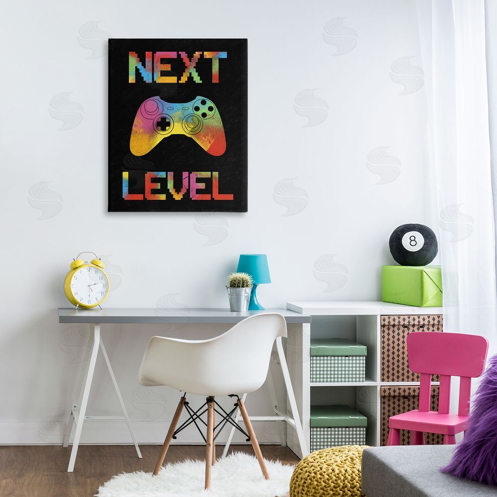 Marcus Prime Next Level Rainbow Splatter Canvas Art on Wall