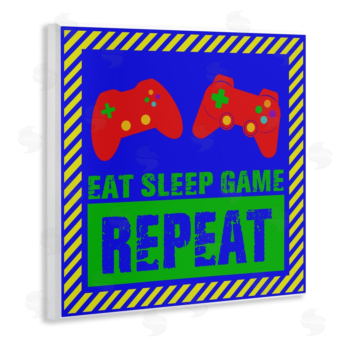 Marcus Prime Vibrant Eat Sleep Game Repeat Wall Plaque Art Print