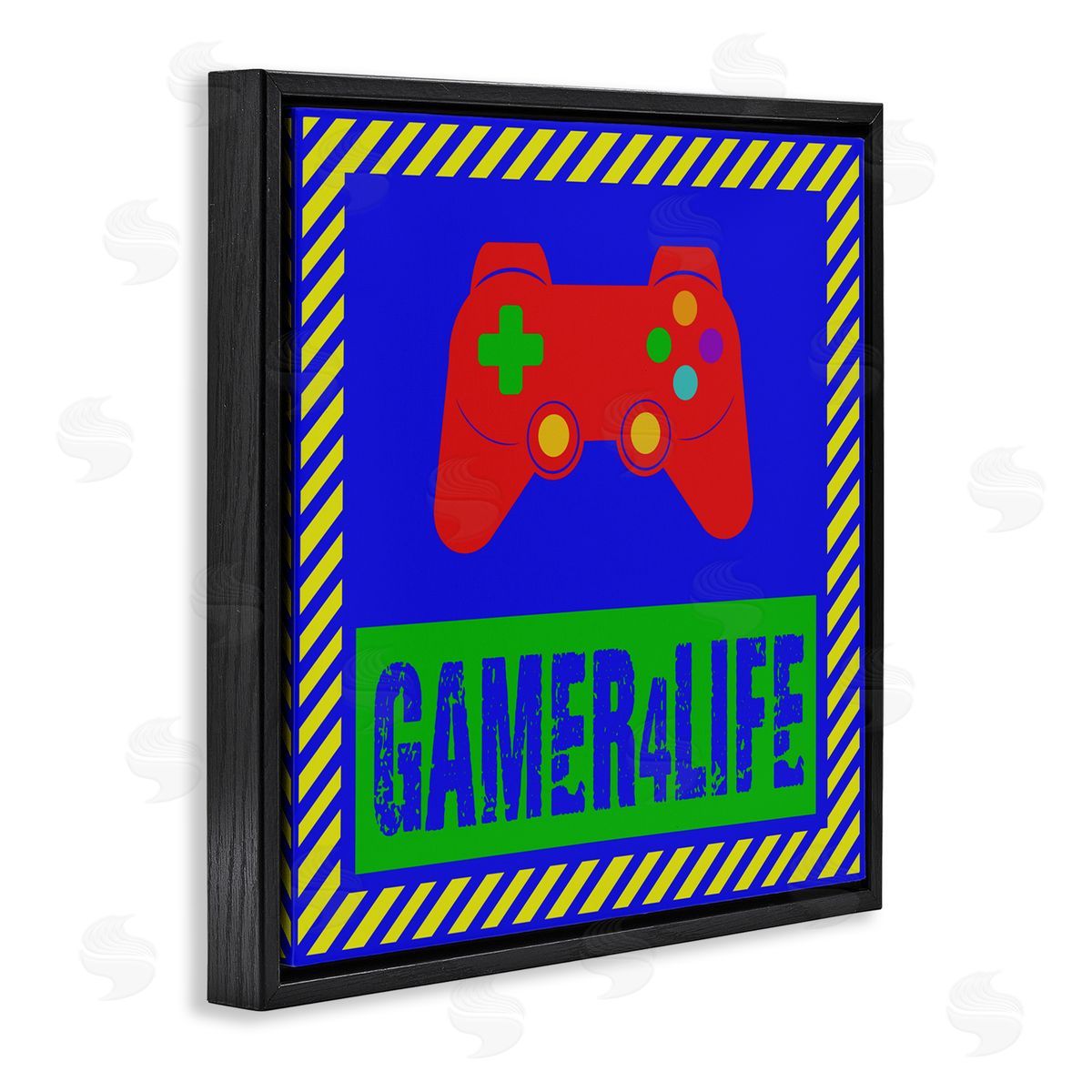 Marcus Prime Gamer 4 Life  Black Floating Frame Canvas Wall Art Print